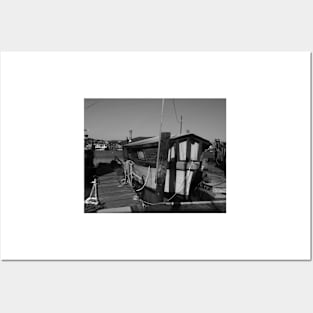 A Boathouse at Sausalito Docks. Sausalito, California Posters and Art